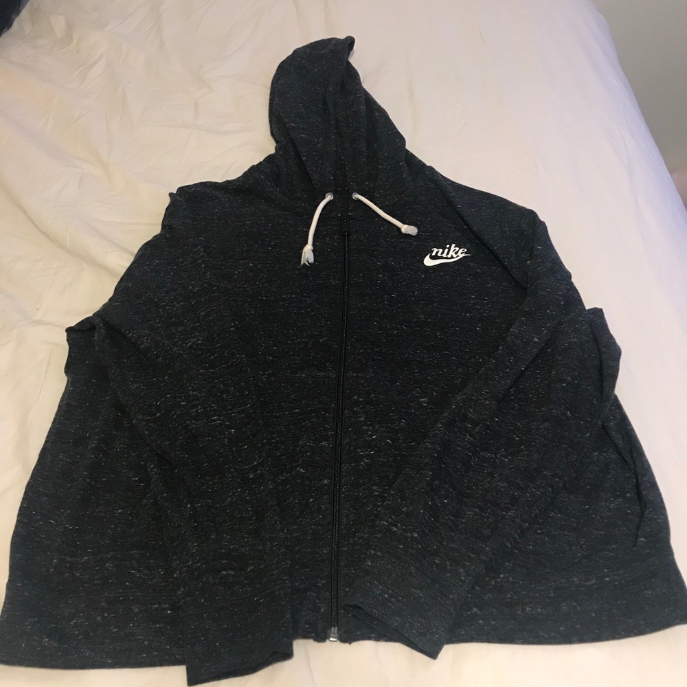 Gray Nike zip up